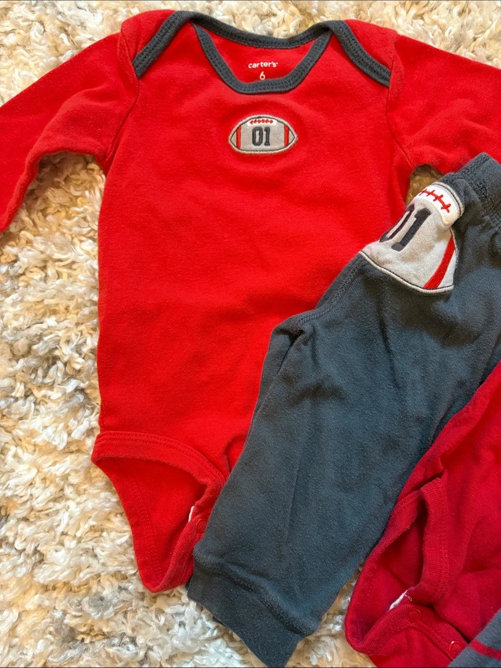 Carter's Red and Gray Baby Matching Set - 3pc